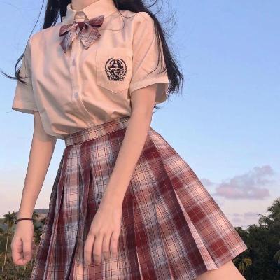 日系合集jk格裙中牌学生校服jk制服套装温柔一刀水手服百褶裙珊诗丽