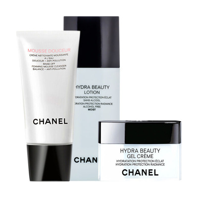 香奈儿(CHANEL)山茶花女士面部护肤套装礼盒保湿滋养3件（洁面+精华水+乳霜）