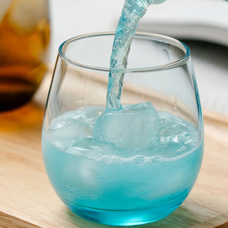 乐美雅v4584曼恩凝彩直身杯320ml天空蓝六只装