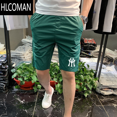 HLCOMAN2025冰丝速干短裤男五分裤潮牌休闲网红沙滩裤5分半截裤中裤潮流