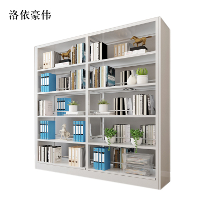 洛依豪伟钢制置物架图书馆单双面书店阅览室货架档案架资料架双面一列二