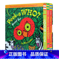 猜猜我是谁系列3册(盒装)peek a Who?/ zoo! /choo choo! [正版]英文原版绘本 猜猜我是谁3