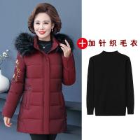 迪鲁奥(DILUAO)40岁50岁妈妈穿的棉中老年女冬装外套2021新款中年妈妈冬季加厚洋气