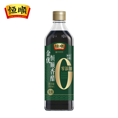 恒顺香醋 金优零添加 500ml 总酸≥5.50g/100ml 优级糯米酿造食醋