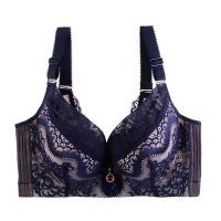 胖mm大码文胸大杯有钢圈聚拢调整型防下垂全杯200斤性感蕾丝内衣_704