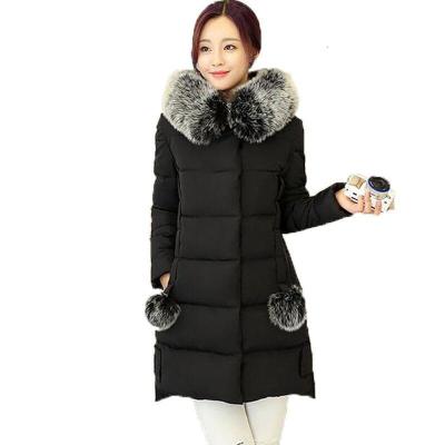 2016冬季女装韩版时尚羽绒服连帽女士棉衣中长款棉服女