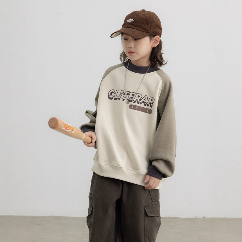 男童加绒卫衣秋冬款新款儿童冬季一体加厚打底上衣大男孩冬装