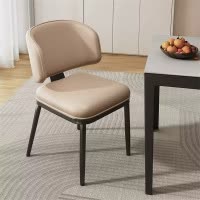 易企采 1把装餐椅家用轻奢高级感酒店餐厅极简现代设计师餐桌凳子靠背椅子
