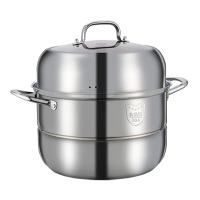 三禾蒸锅30cm耐用三层复合锅底安全放心蒸鲜生蒸锅GZ30E2