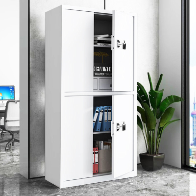 格具(GEJU)加厚钢制瓷白色通双节带斗国保指纹锁保密柜资料档案柜