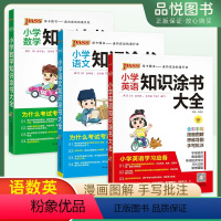 [套装]语文+数学+英语 小学通用 [正版]绿卡小学知识涂书大全语文数学英语图书基础知识寒假预习一本全小升初漫画图解讲练