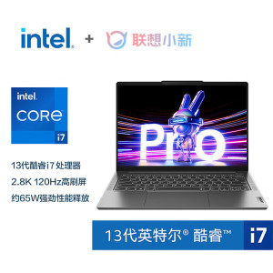 联想(Lenovo)小新Pro14 14英寸超能轻薄笔记本 英特尔Evo(i7-13620H 16G内存 1T固态 2.8K 高刷屏)灰色 商务办公学学习娱乐