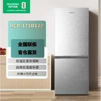 容声 BCD-171D12D 凯撒银 171升双开二门两门家用小电冰箱小户型节能超薄冷藏冷冻出租房屋宿舍迷你
