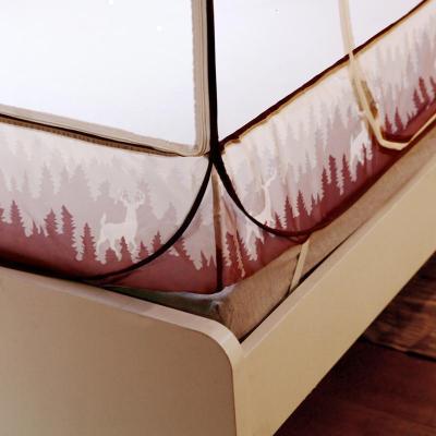 美帮汇三开免安装蚊帐1.5m加密1.8m大顶学生宿舍家用儿童蒙古包帐纱