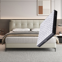 喜临门 暖暖+白骑士喜礼 真皮双人床 主卧大床现代简约风卧室婚床家具暖暖[床架] +白骑士喜礼床垫