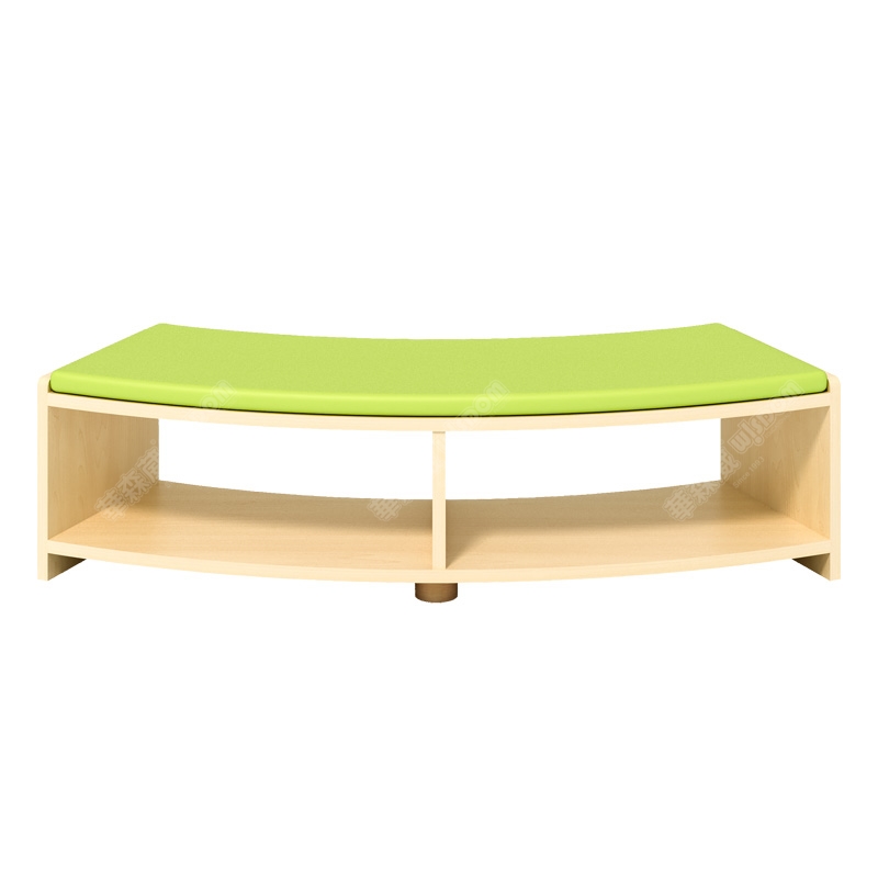 华森葳儿童家具 自然空间单层收纳座椅柜+三层收纳柜+双层收纳柜