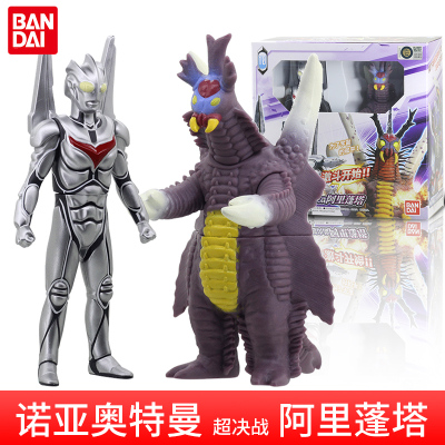 万代捷德奥特曼玩具软胶迪迦赛罗怪兽超决战系列可动模型偶公仔0诺亚奥特曼超决战阿里蓬塔送8张奥特曼系列卡片-正品保证
