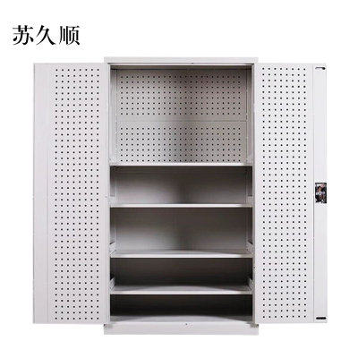 苏久顺工具柜加厚铁皮储物柜工厂车间用带抽屉汽修多功能收纳柜通门带网柜灰白色