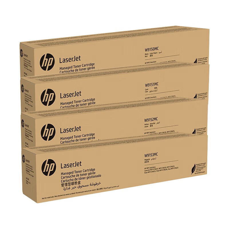 惠普 W9150MC 原装墨粉盒硒鼓碳粉 适用惠普E78625/78630/78635dn 四色套装碳粉盒 单位:套