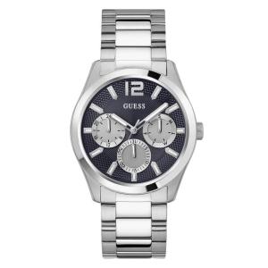 GUESS 名品石英手表男装银色经典商务休闲时尚防水腕表