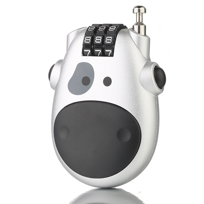 bonjean钢丝绳锁扣 单向锁头 伸缩小钢丝绳密码锁 行李箱旅行箱包动