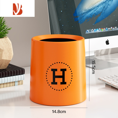 三维工匠垃圾桶桌面轻奢ins风迷你办公室茶几桌专用收纳桶家用小号废纸桶