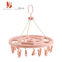 三维工匠多夹子晾衣架多晒袜子内衣裤凉婴儿尿布阳台收纳一钩多挂器