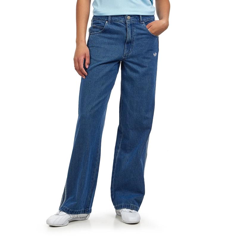 阿迪达斯(adidas)阿迪达斯休闲直筒五口袋拼接运动束脚牛仔休闲裤