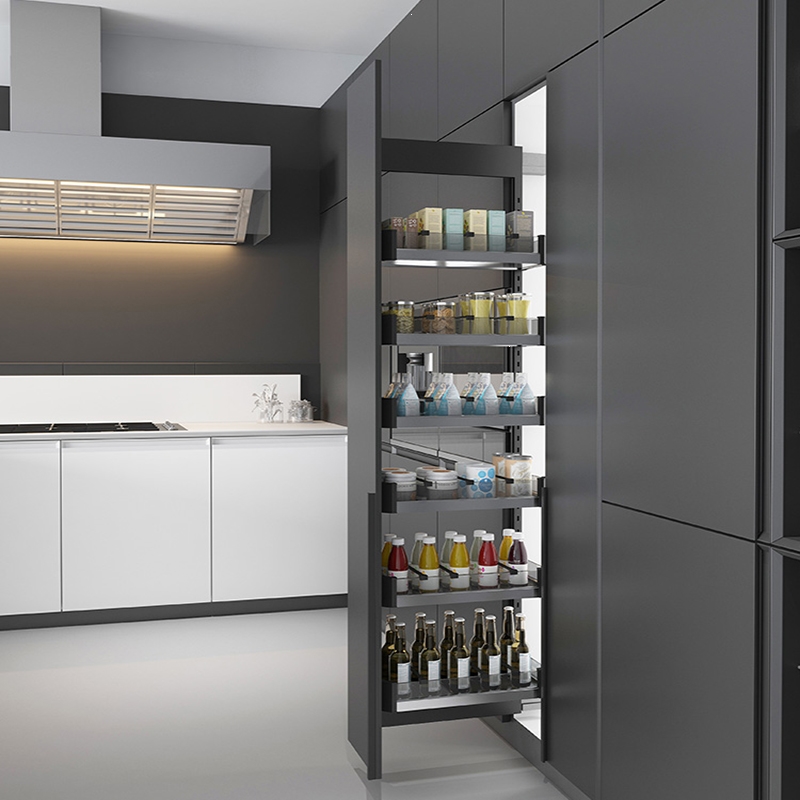 月亮喵高柜大怪物收纳厨房橱柜高深窄拉篮夹缝侧装高深侧拉零食储藏