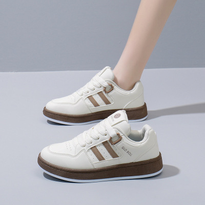 2025春季小白鞋新款韩版ins女学生增高厚底运动板鞋休闲鞋女