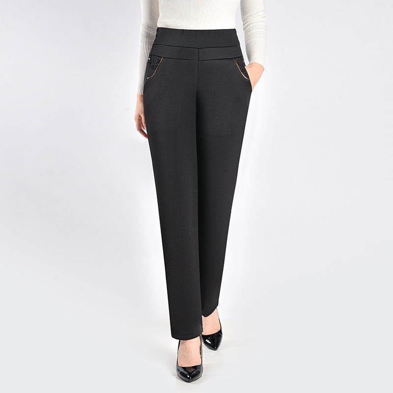 新款妈妈春装裤子40岁50妇女直筒休闲裤弹力中老年人春秋休闲长裤