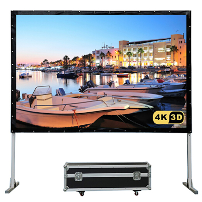 经科JK快速折叠幕150寸4:3 SO柔软正投软幕投影幕布配铝箱