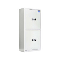 湘渭保密柜财务档案柜文件柜办公室资料储物柜保险柜通双节白色-国保指纹锁