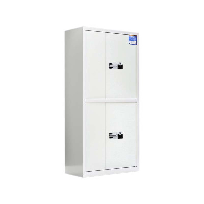 湘渭保密柜财务档案柜文件柜办公室资料储物柜保险柜通双节白色-国保指纹锁