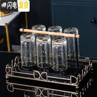 三维工匠玻璃茶具套装家用高端现代客厅功夫喝茶泡茶具办公室茶杯茶壶套装 高端整套茶具8件套[317]配送6勺 6件