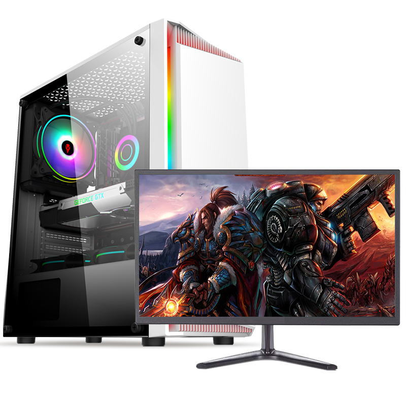 铭能 i7四核/rx550独显/16g内存/256g固态 500g机械盘 台式机 diy组装