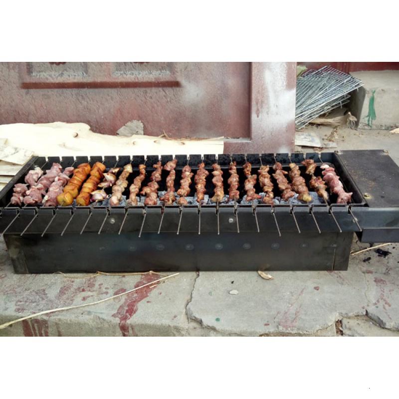 木炭usb全自动翻转烧烤炉子商家用饭店电动旋转烤肉串机碳烤箱架时光