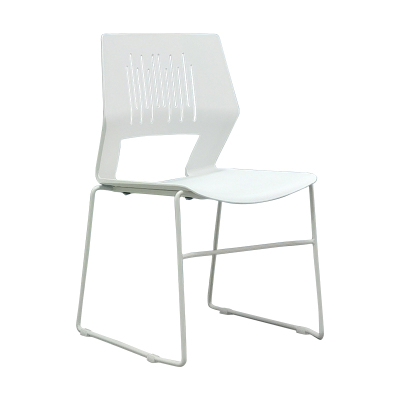 臻远 ZY-7484 简约培训椅办公会议椅电脑椅靠背椅 白架无垫