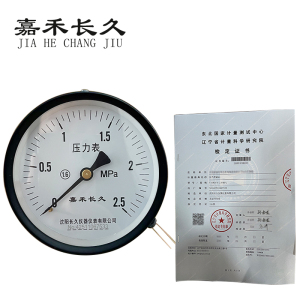 嘉禾长久 压力表轴向(带辽宁省级检定证书)Y100Z 块
