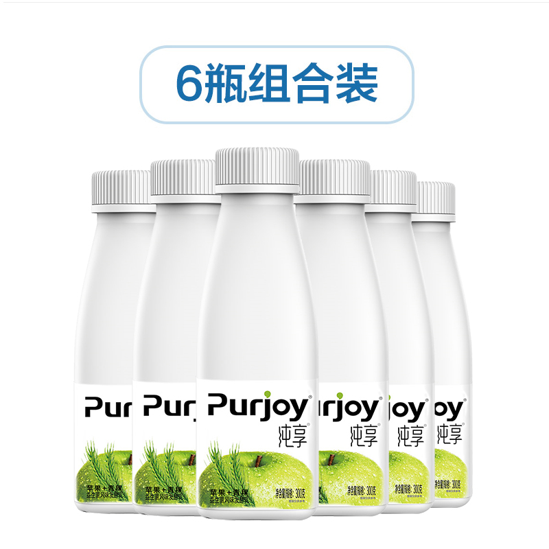 君乐宝 纯享苹果风味低温冷藏酸奶酸牛奶300g*6瓶