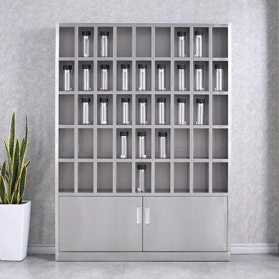 全简家具水杯柜茶水柜员工碗柜水杯存放柜钢制储物柜40格