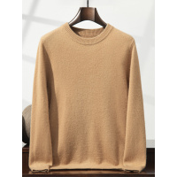 男士山羊绒衫针织打底衫圆领宽松显瘦简约百搭保暖内搭毛衣套头