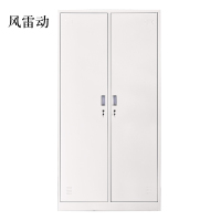 风雷动加厚二门钢制更衣柜员工柜铁皮职工储物柜带锁存包柜鞋柜
