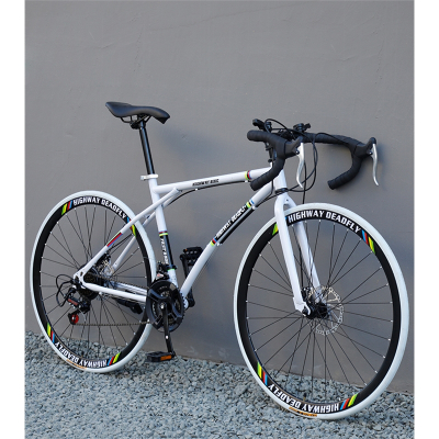 公路自行车赛车变速活飞弯闪电客把超快竞速破风超轻实心胎死飞男女单车