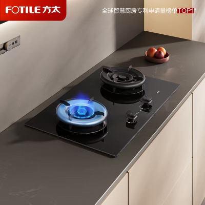 方太(FOTILE)[双边独立定时]燃气灶 家用嵌入式5.2kW* 70%热效率 猛火燃气灶 易清洁可调节02-TE21