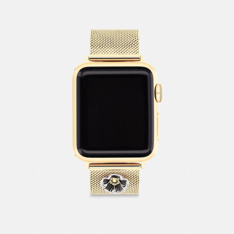 女士金 tone 镂空茶玫瑰金表带兼容 Apple Watch