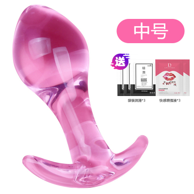 吉祥小炮仙女水晶棒私处学生后庭专用肛塞肛门塞菊花玻璃情趣女用品拉珠性船锚款-中号