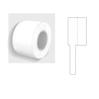 菲耐普 线缆刀型标签纸 30*45+35mm 黄色 卷