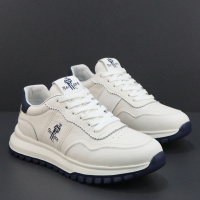 2026春季新款真皮透气百搭休闲鞋子男小白鞋轻便软底运动跑步鞋