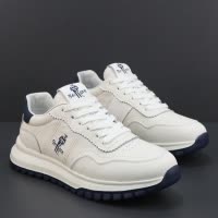 2026春季新款真皮透气百搭休闲鞋子男小白鞋轻便软底运动跑步鞋